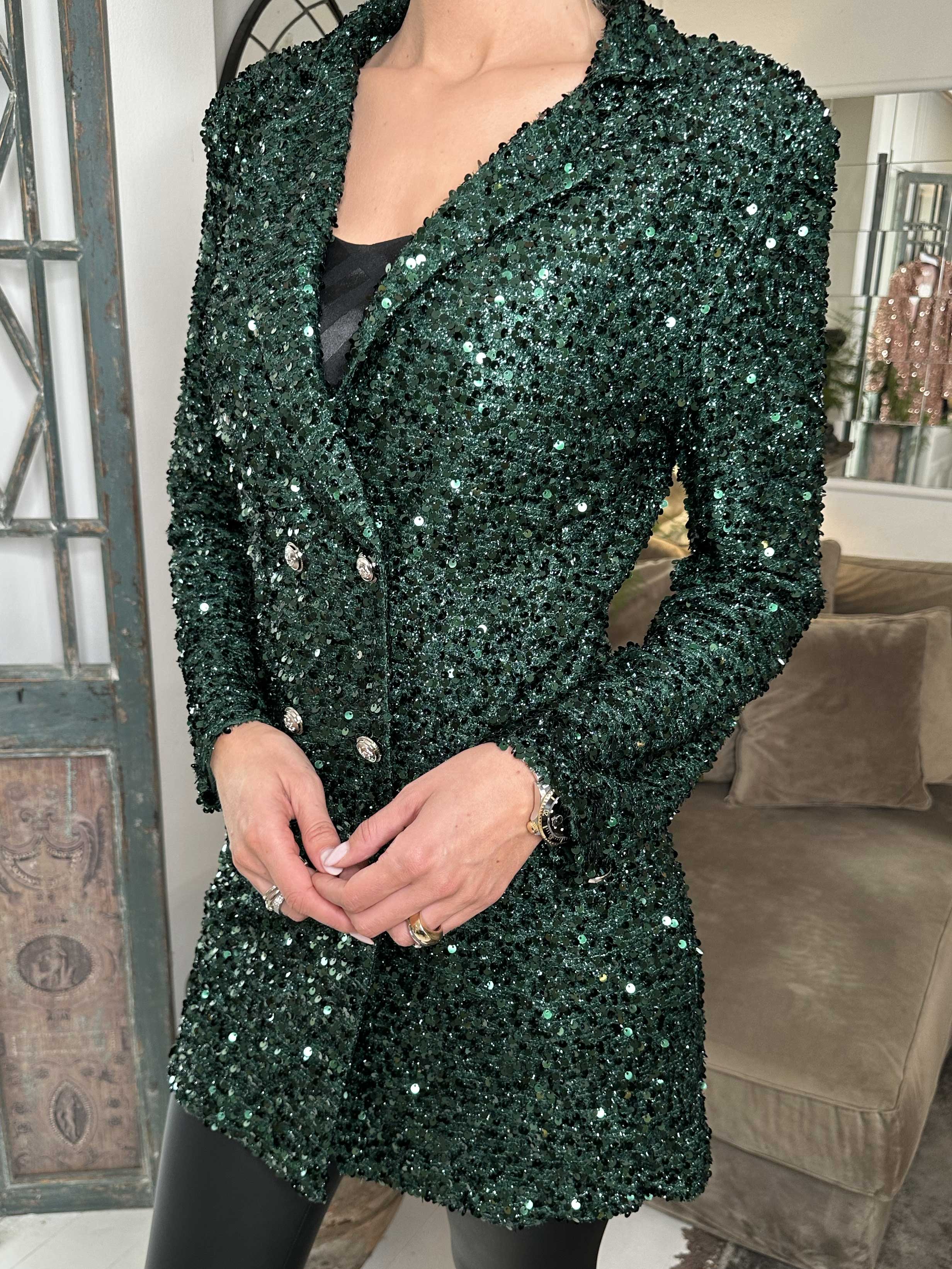 Dimina - Kavaj med paljetter och knappar